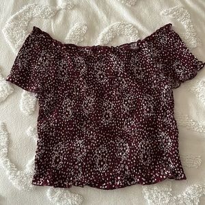 L.A. Hearts PacSun woman’s xs cropped ribbed top maroon